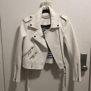 White Zara Moto Jacket